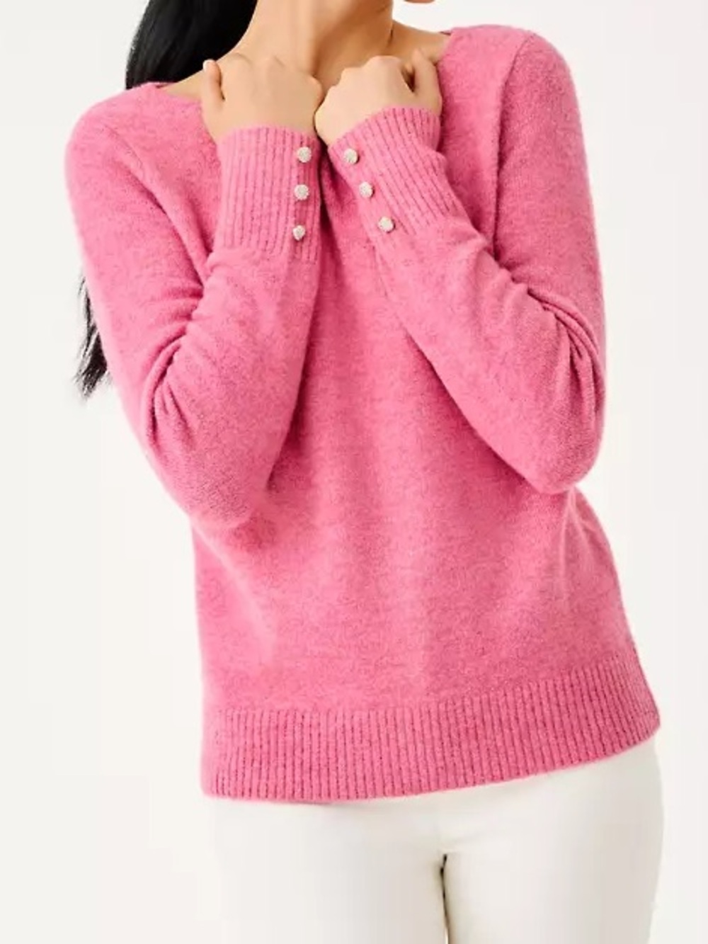 NWT Lilly Pulitzer Lola Sequin Sweater in Confetti Pink Metallic - Picture 4 of 16